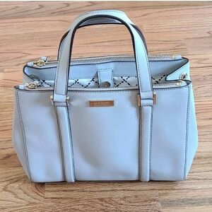 Kate Spade Newbury Lane Blue Small Satchel Crossbody Bag Saffiano Leather Loden